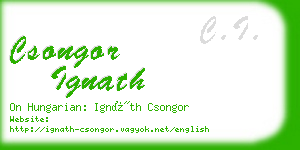 csongor ignath business card